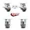 Service Caster 4 Inch Kingpinless Thermoplastic Wheel Caster Brake & Swivel Lock 2 Rigid, 2PK SCC-KP30S420-TPRRD-SLB-BSL-2-R-2 - alternate 3